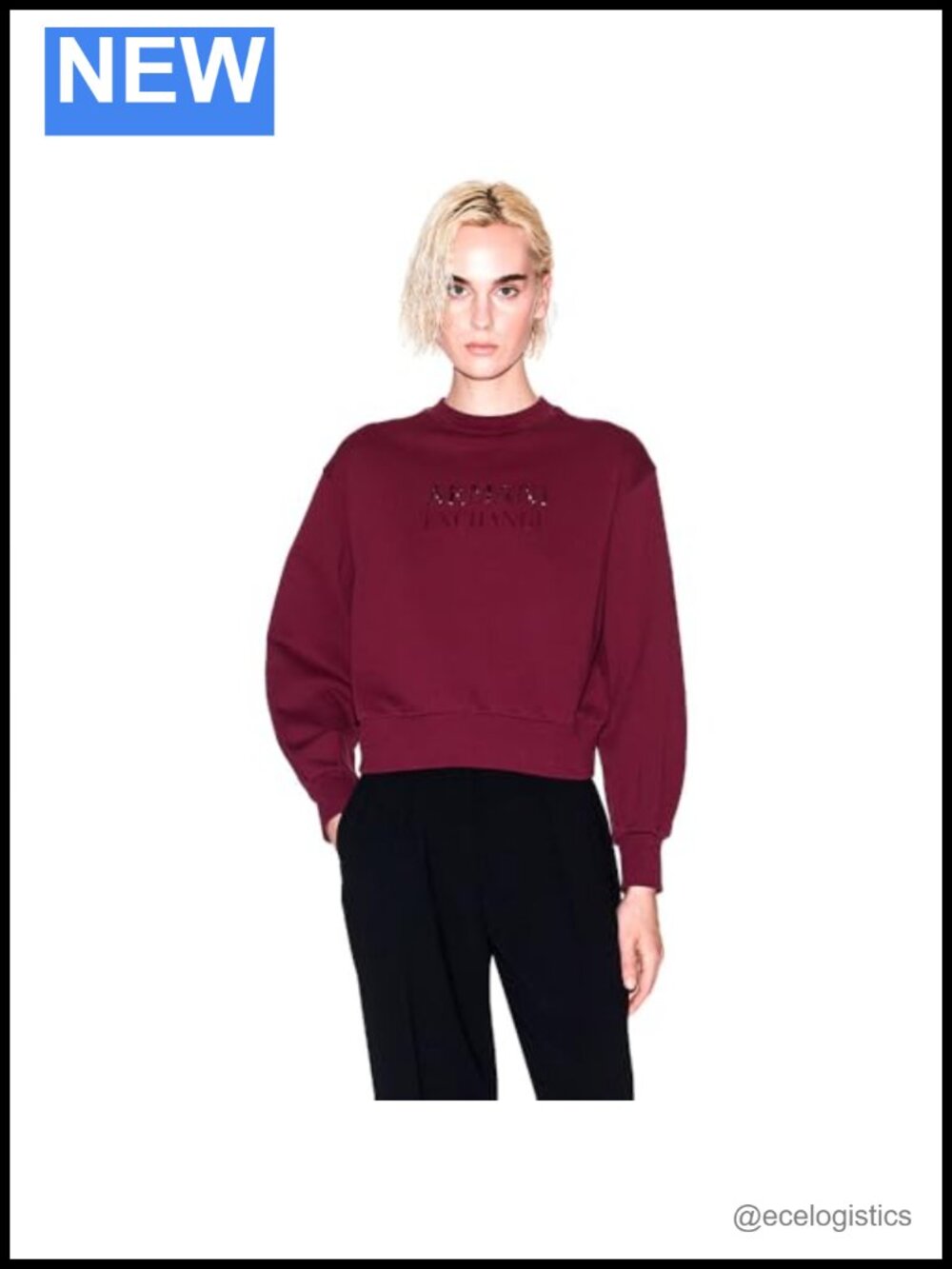 Armani Exchange Blossom Print Pullover Sweatshirt 100% Cotton Crewneck